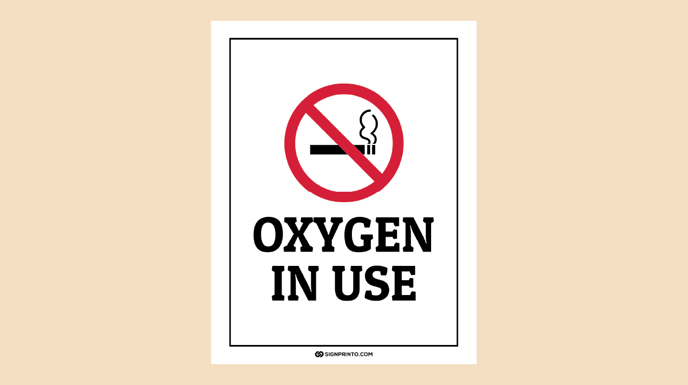 Oxygen In Use Sign PDF Free Printable Download