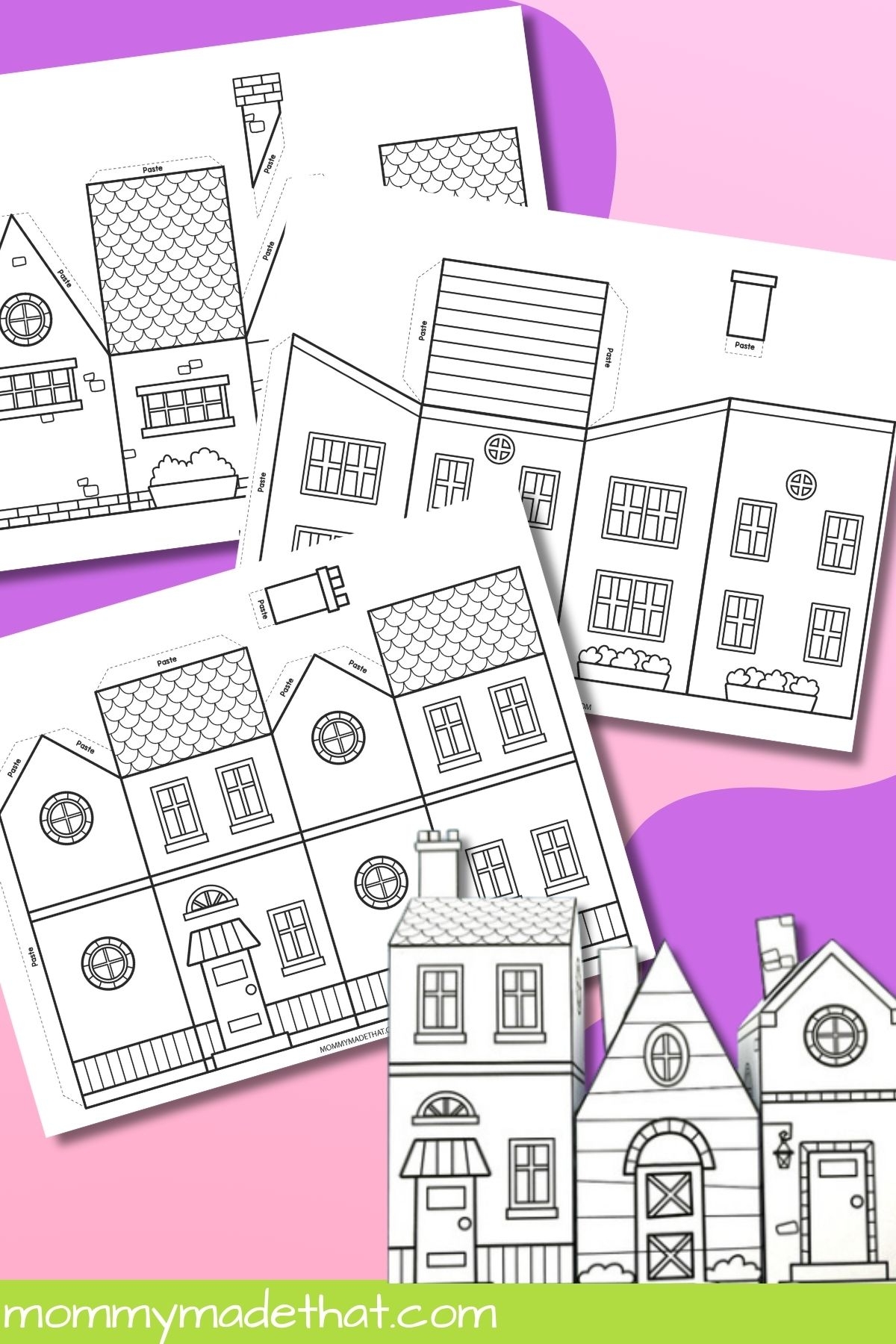 paper house template printable