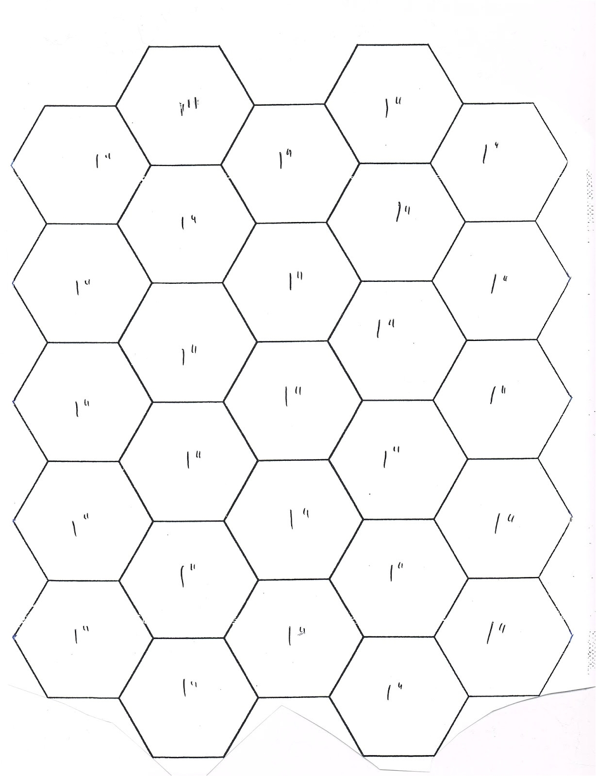 hexagon template printable