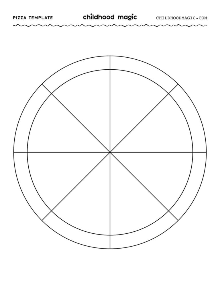 Paper Pizza Free Printable Template Childhood Magic
