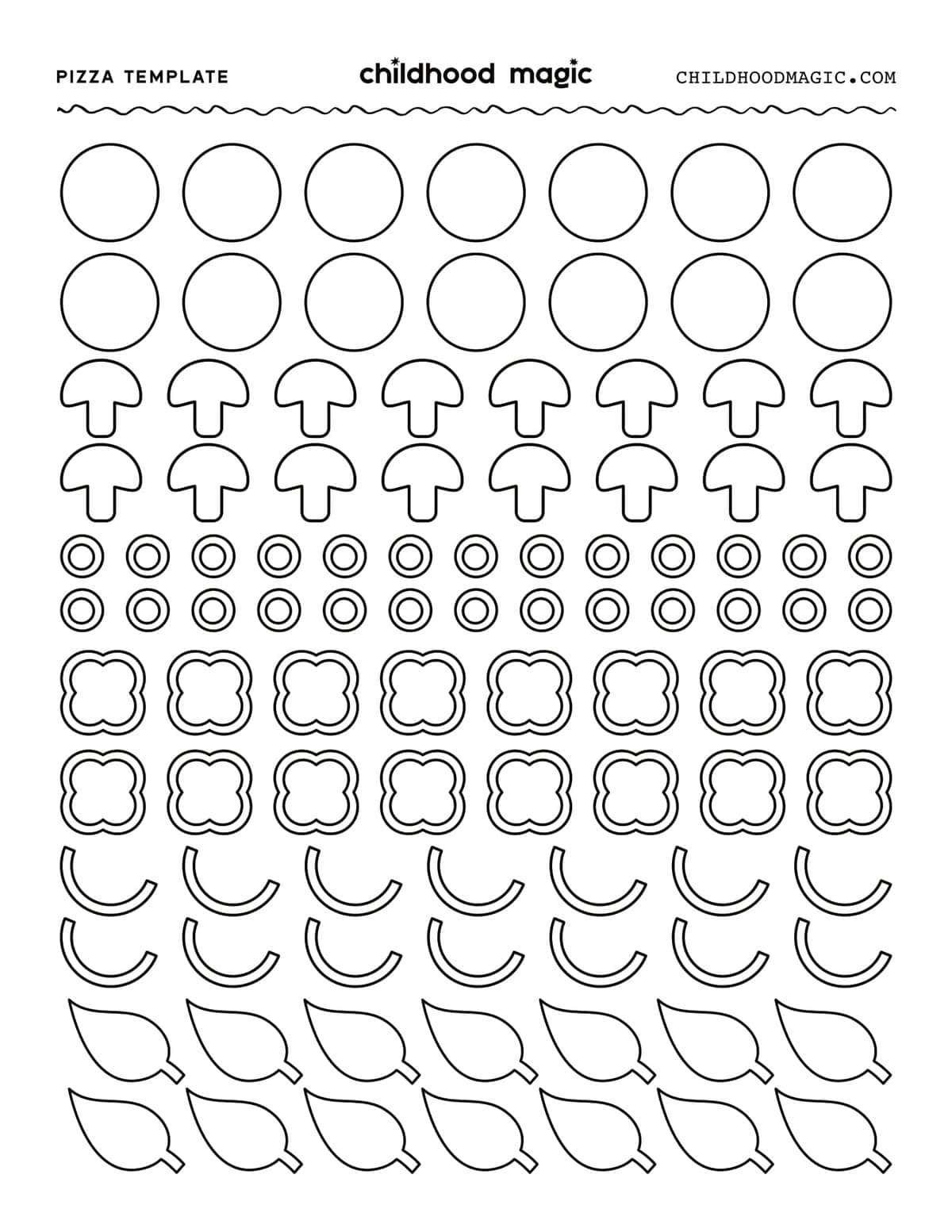 Paper Pizza Free Printable Template Childhood Magic