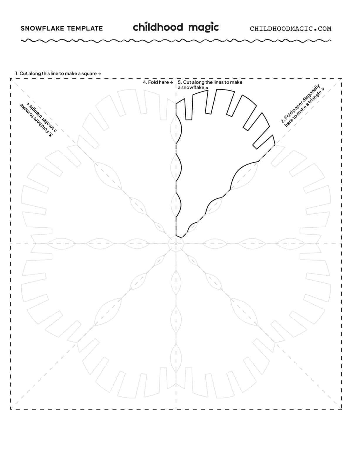printable snowflake template for kindergarten