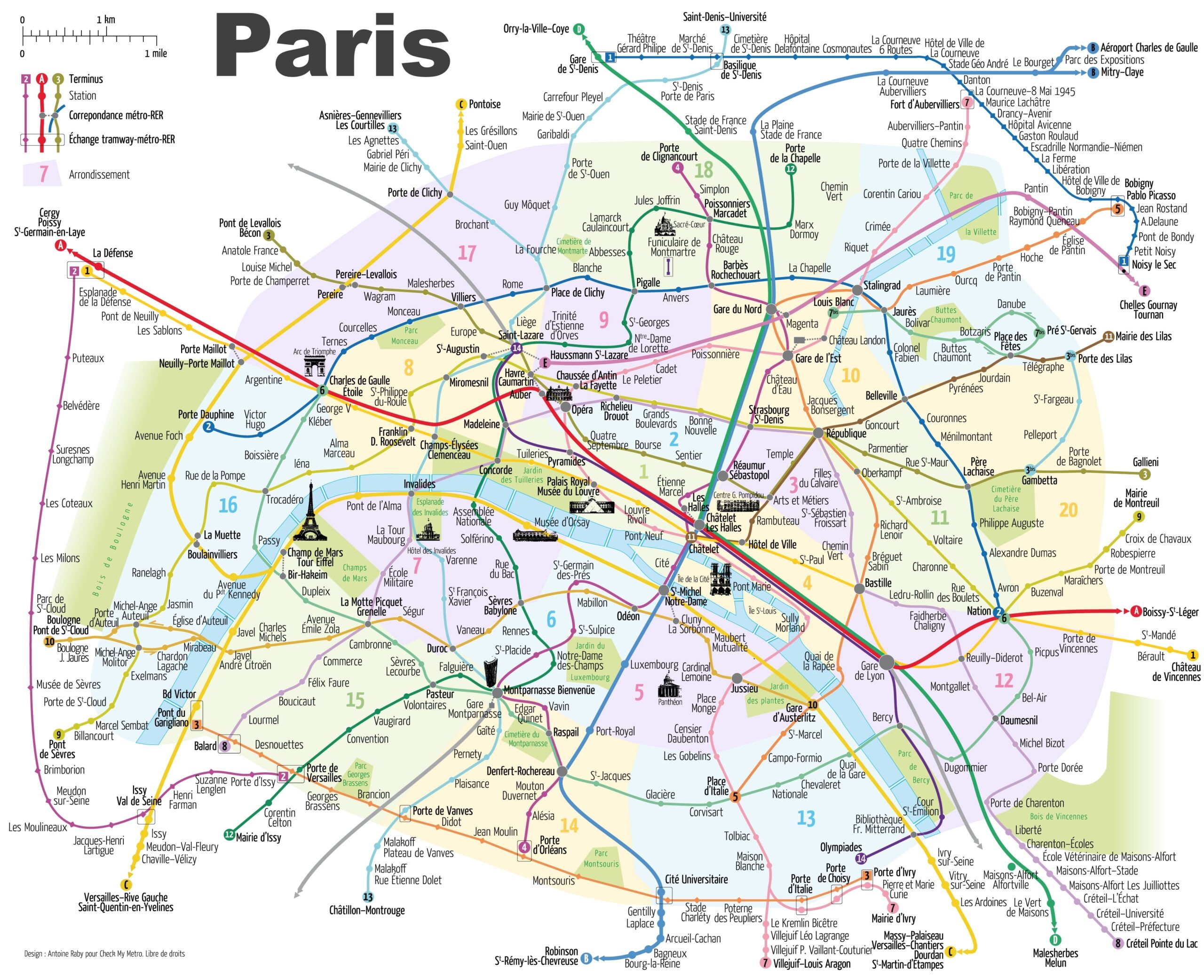 paris city map printable