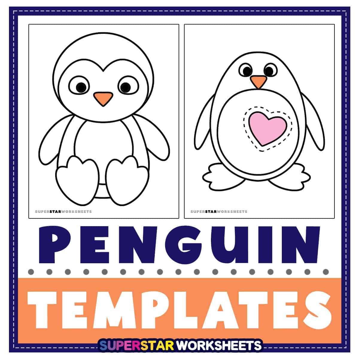 Penguin Template Free Printables Superstar Worksheets