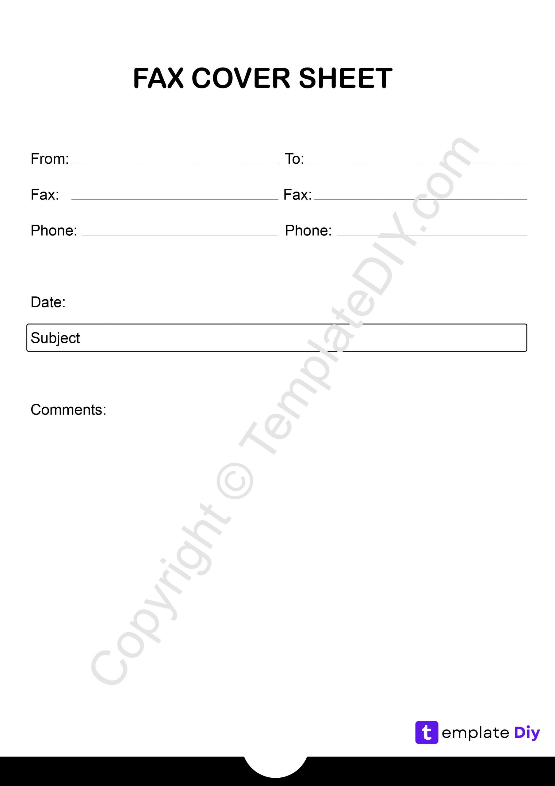 fax cover sheet pdf printable