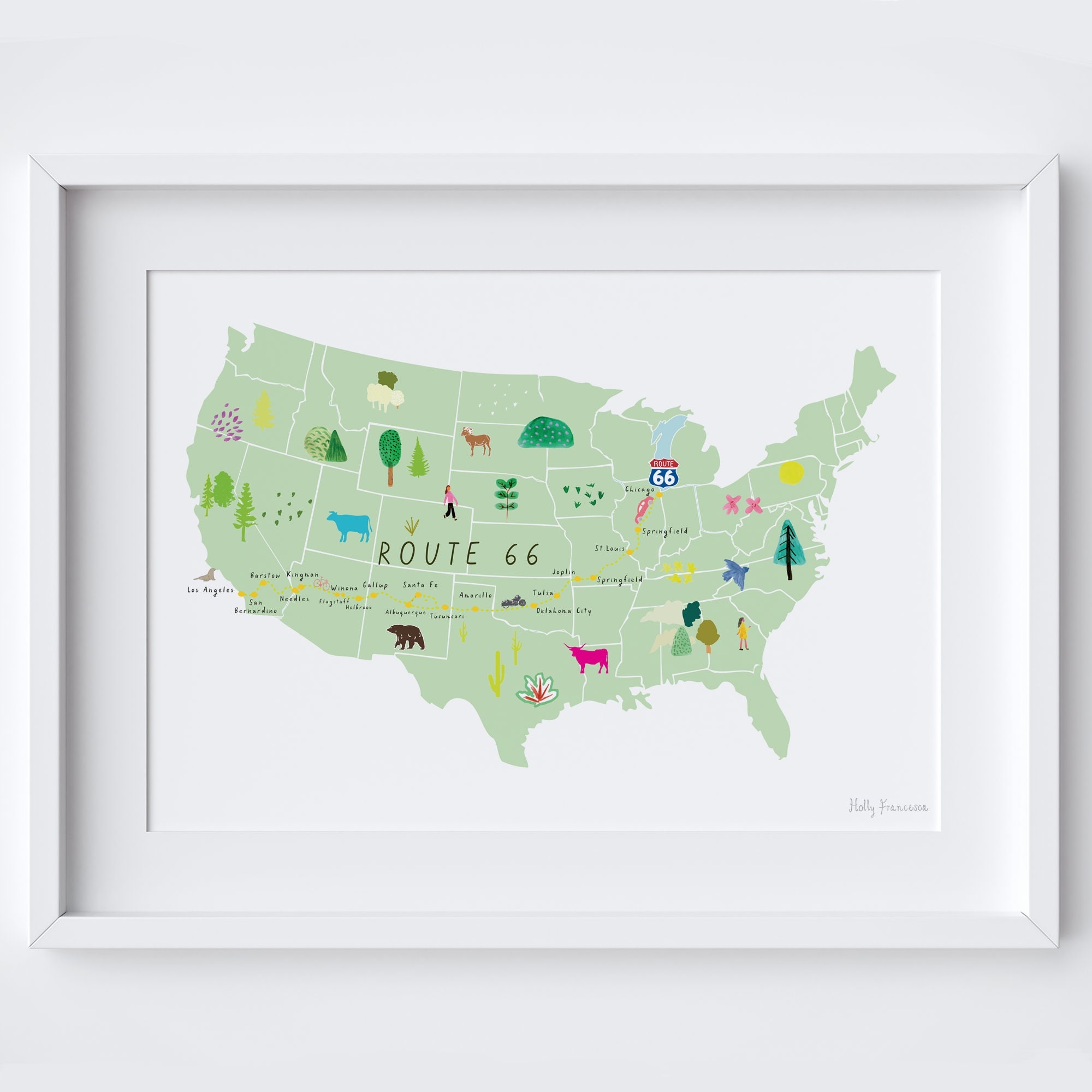 route 66 map printable