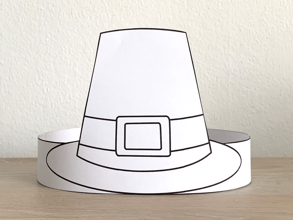 Pilgrim Hats Paper Crowns Printable Coloring Thanksgiving Craft Activity Made By Teachers