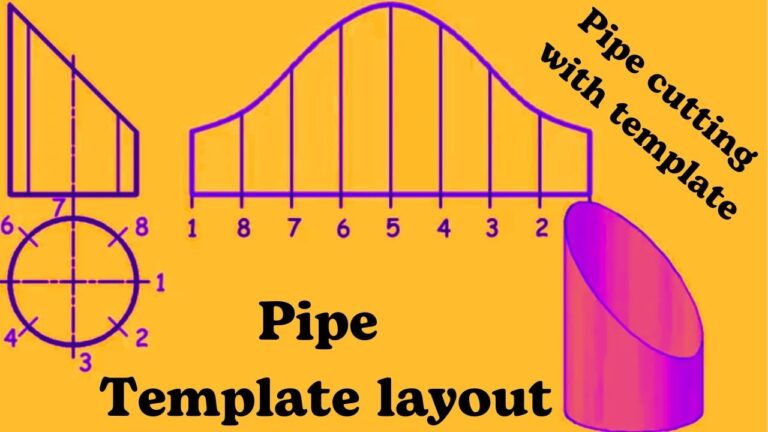 Pipe Template Pipe Notching Template Pipe Template Layout Making A Template To Miter Pipe YouTube