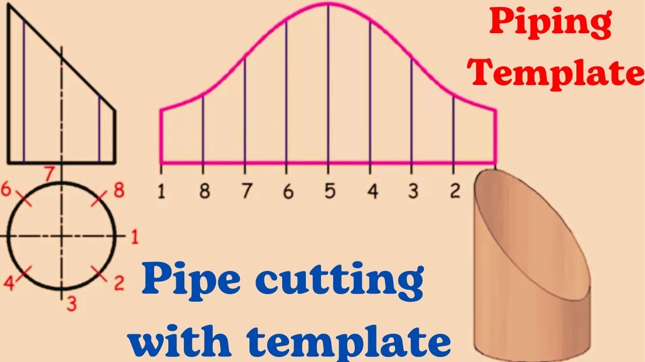 Piping Template Making Pipe Template 45 Degree YouTube