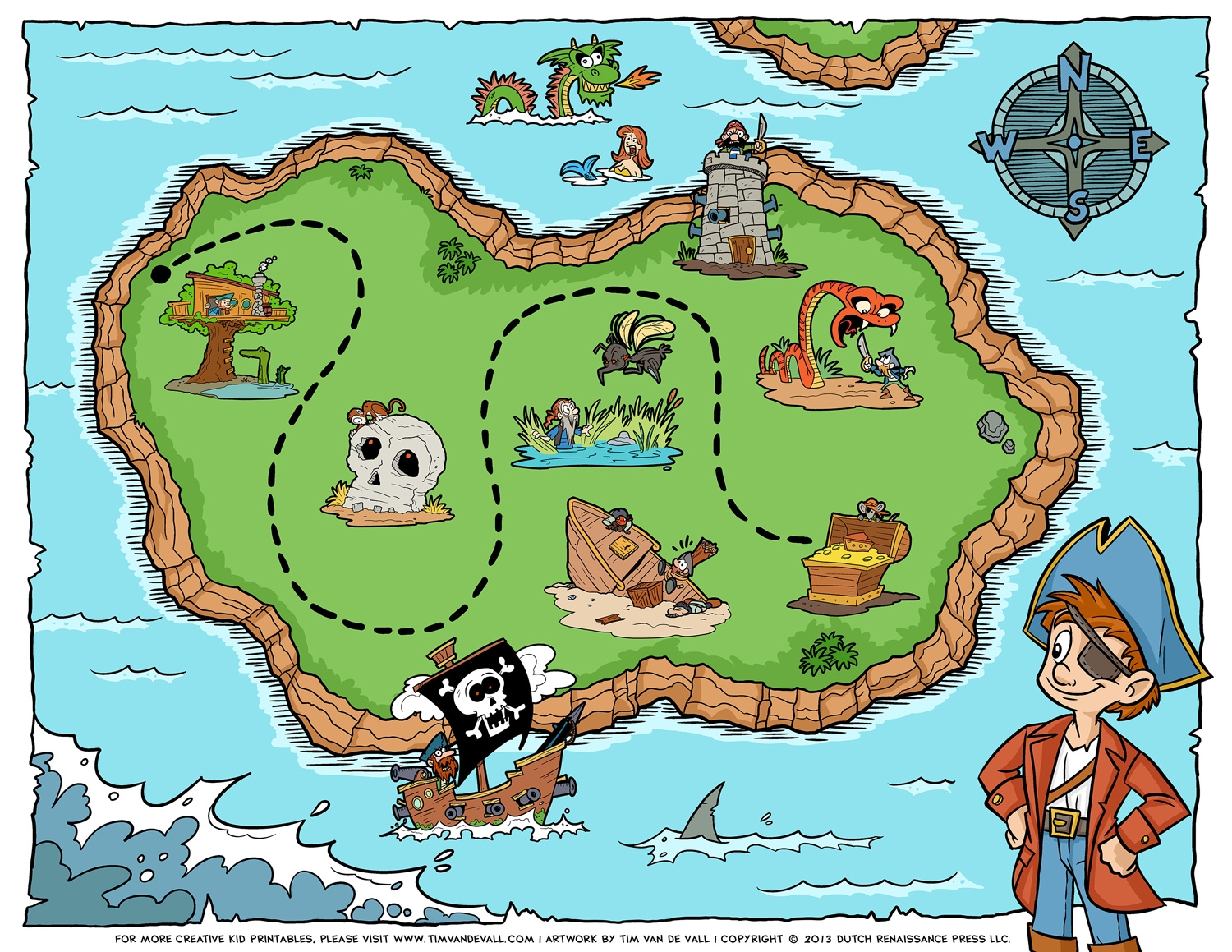printable pirate map