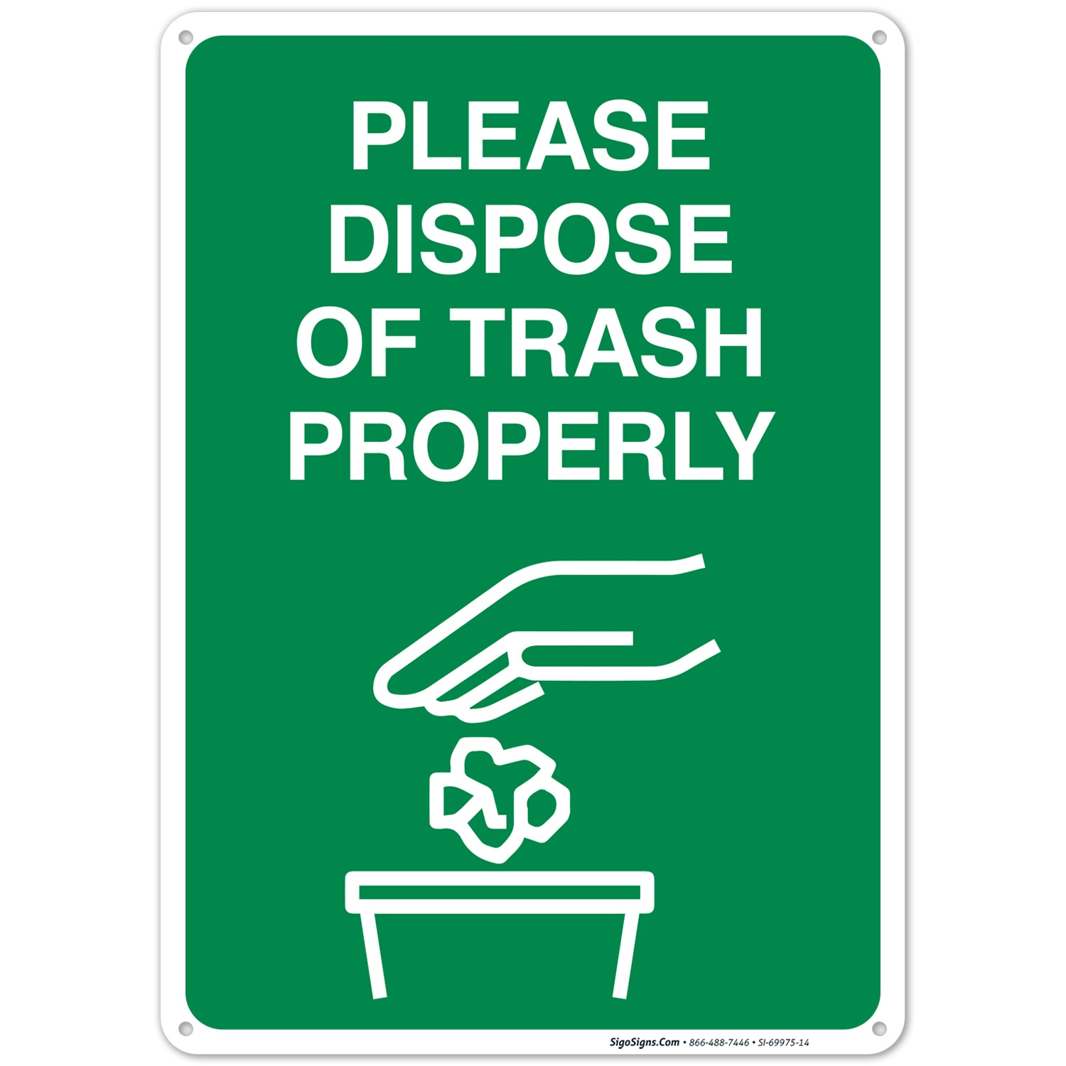 printable garbage signs