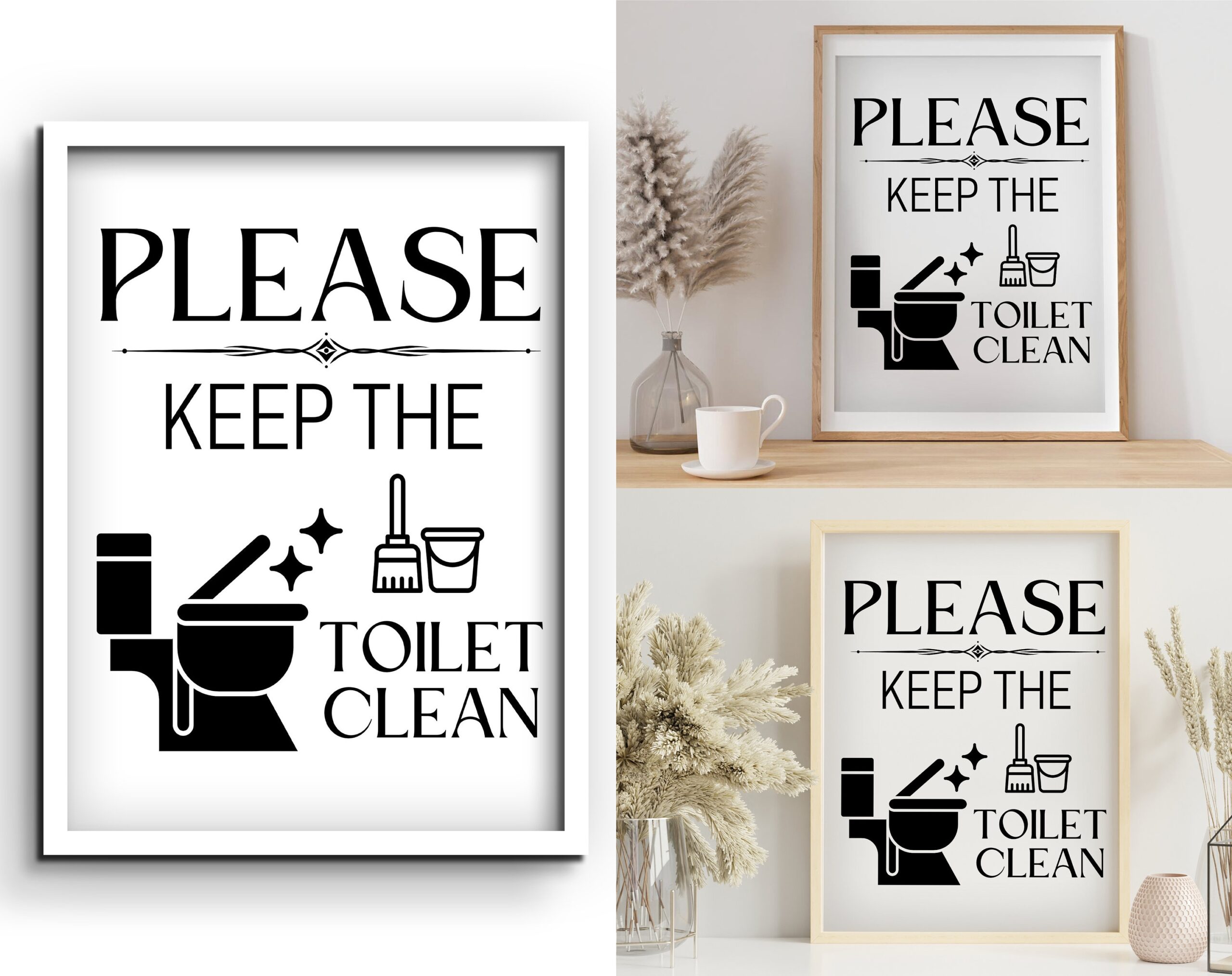 keep bathroom clean sign printable