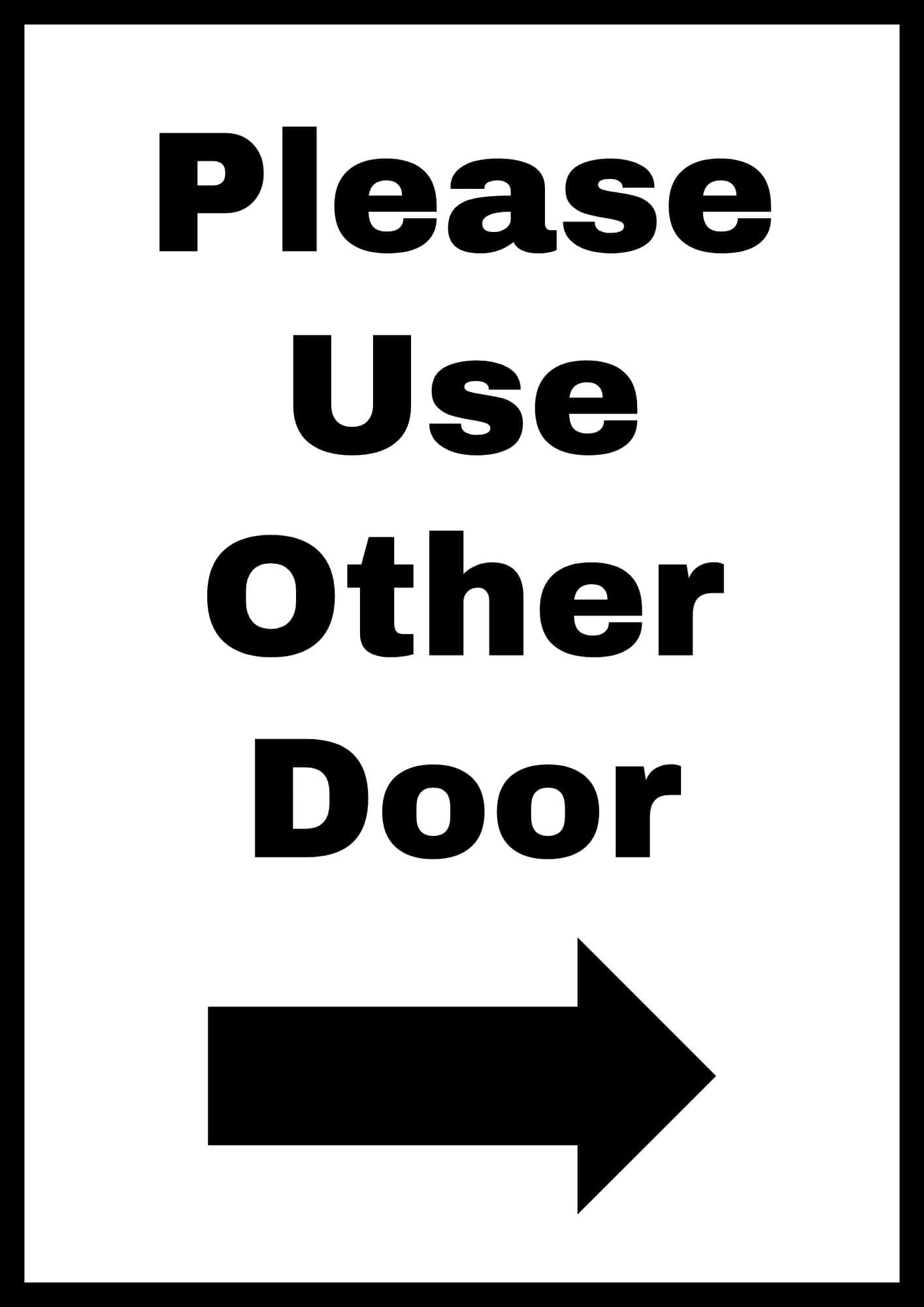 Please Use Other Door Printable Sign 15 Free Templates The Pink Craft Box