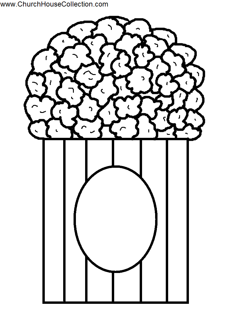 free printable popcorn template