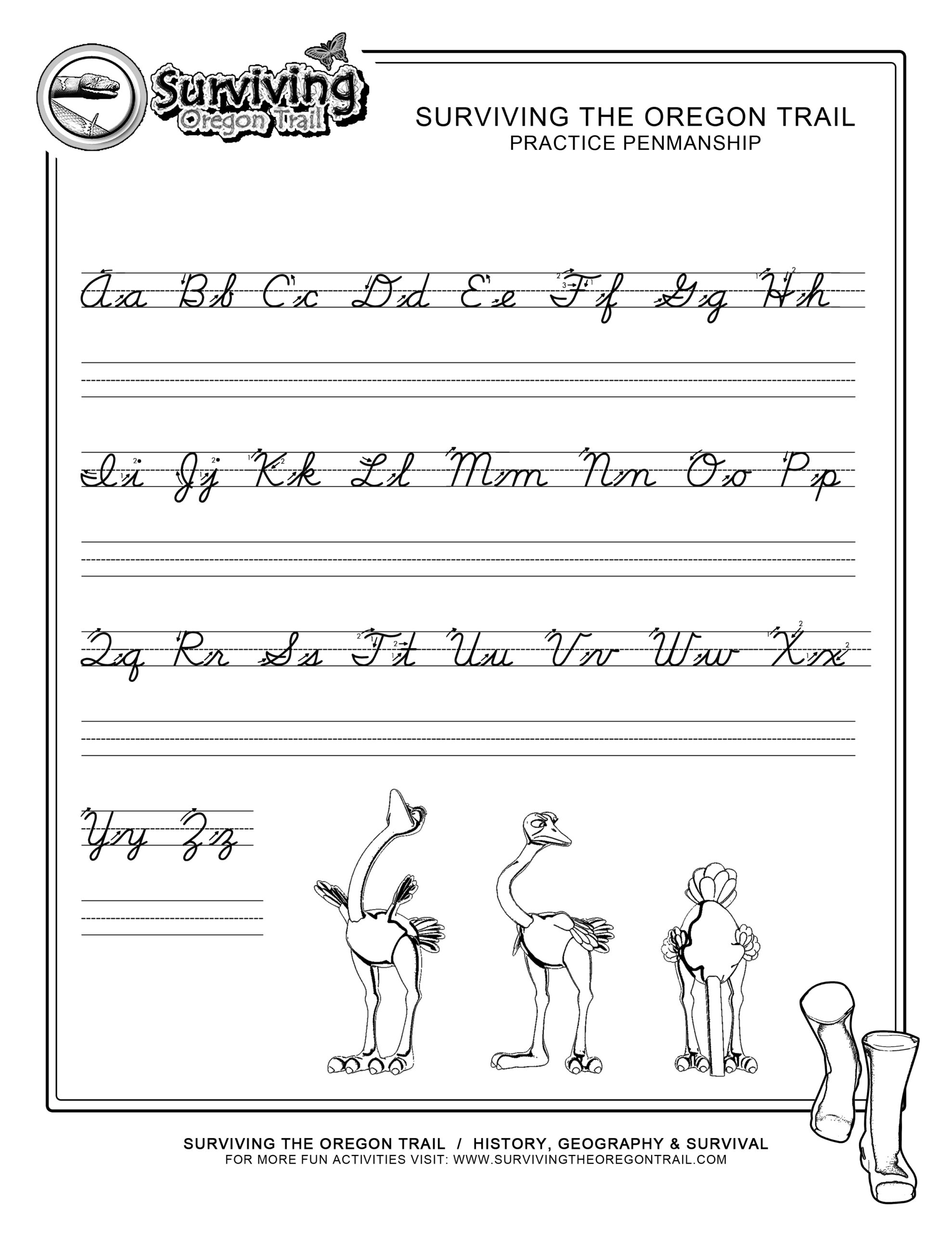 free printable cursive worksheets