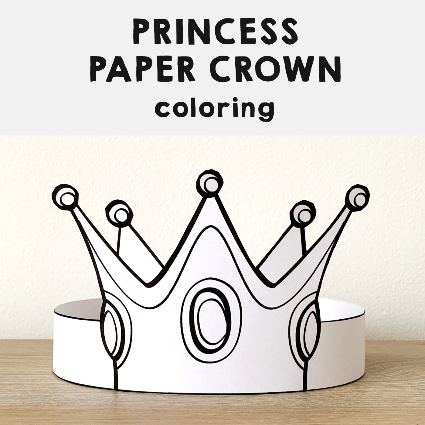 printable crown craft template