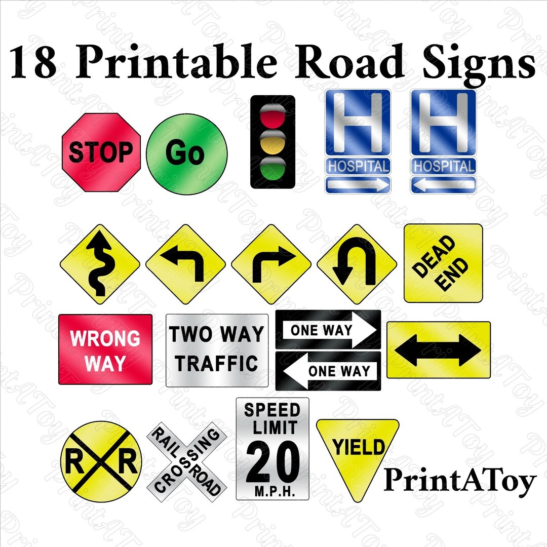 printable road signs