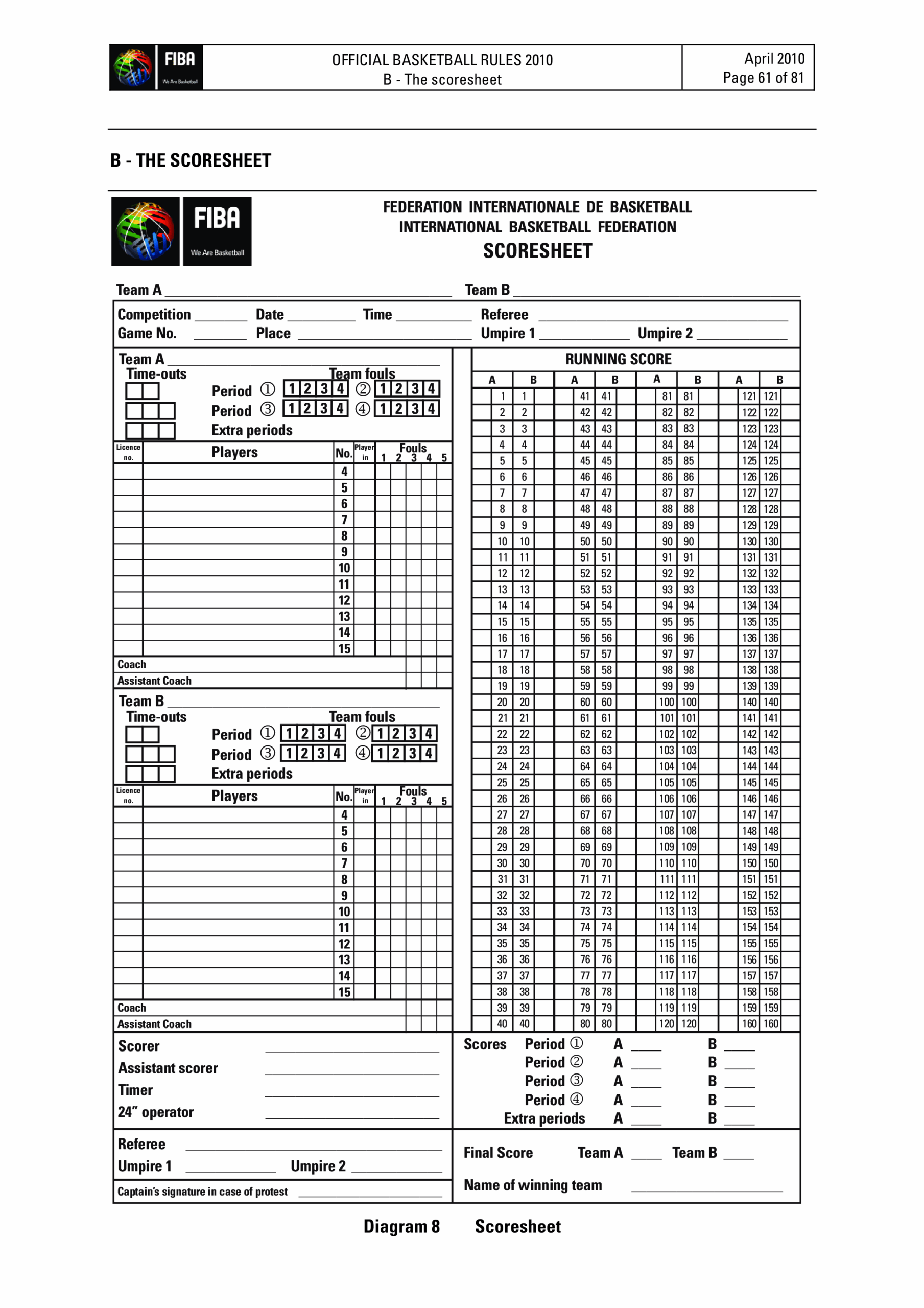printable basketball score sheet