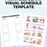 Printable Blank Visual Schedule Template Free Download Goally
