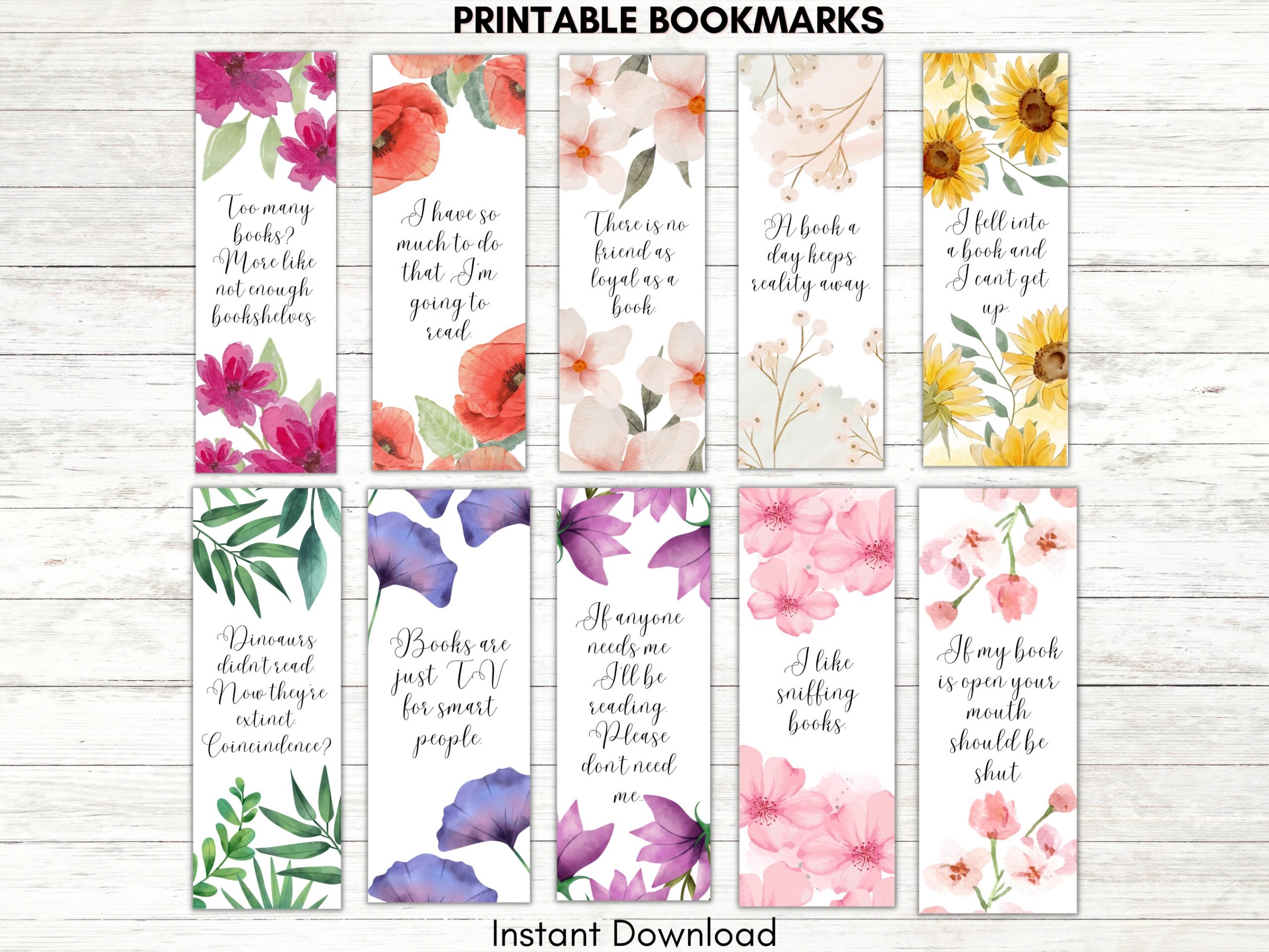 printable bookmark template