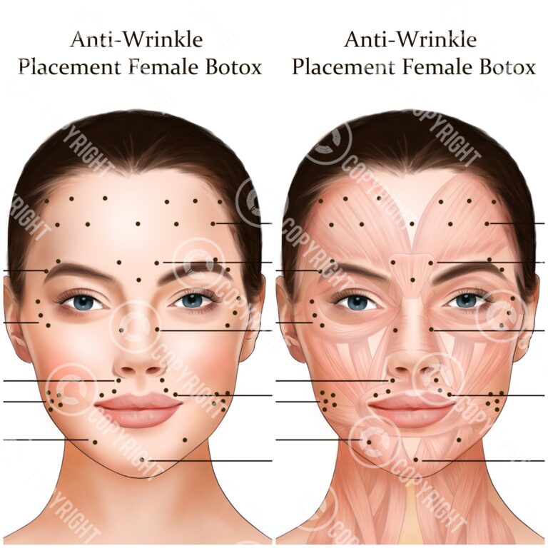 Printable Botox Injection Face Map Etsy UK