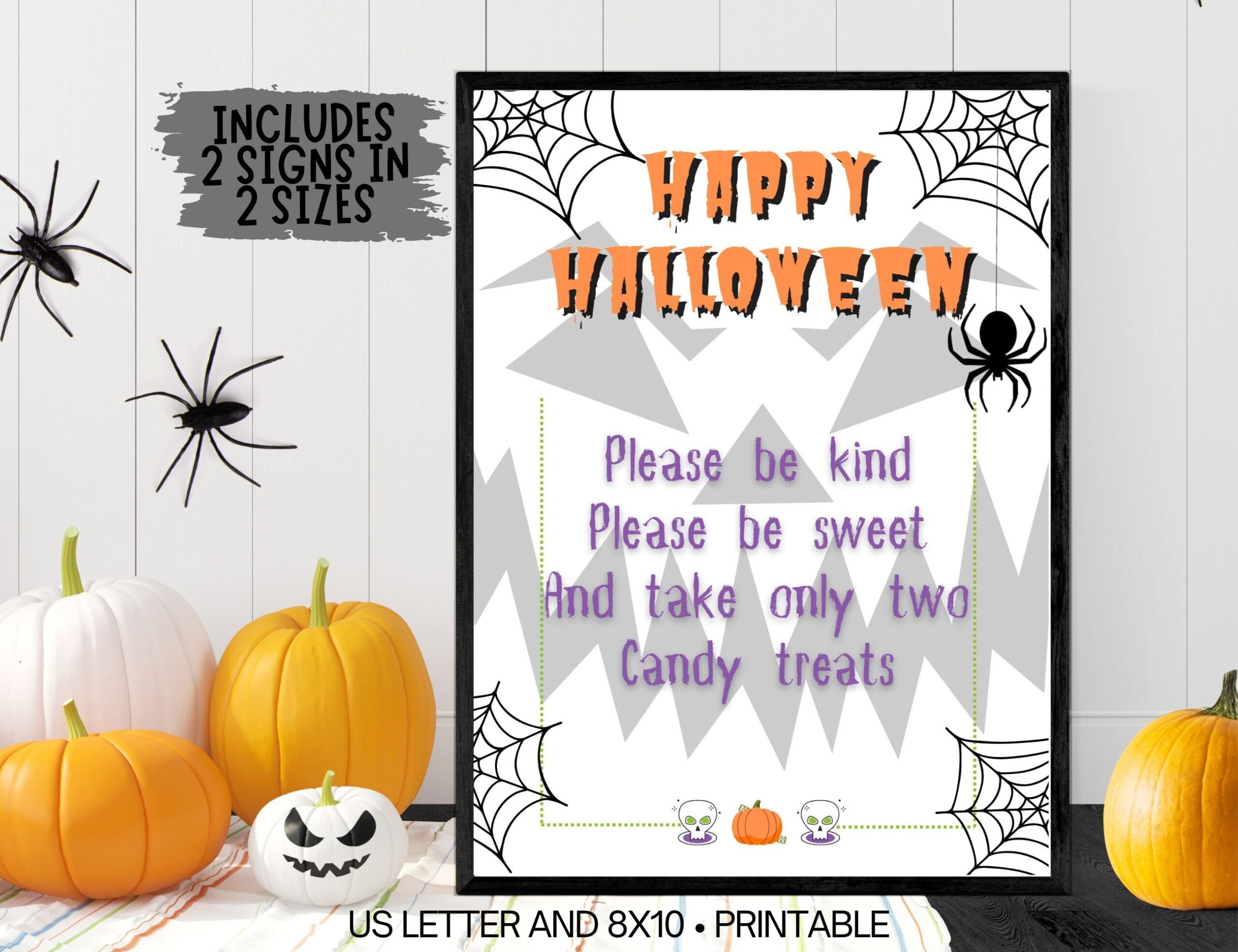 happy halloween sign printable
