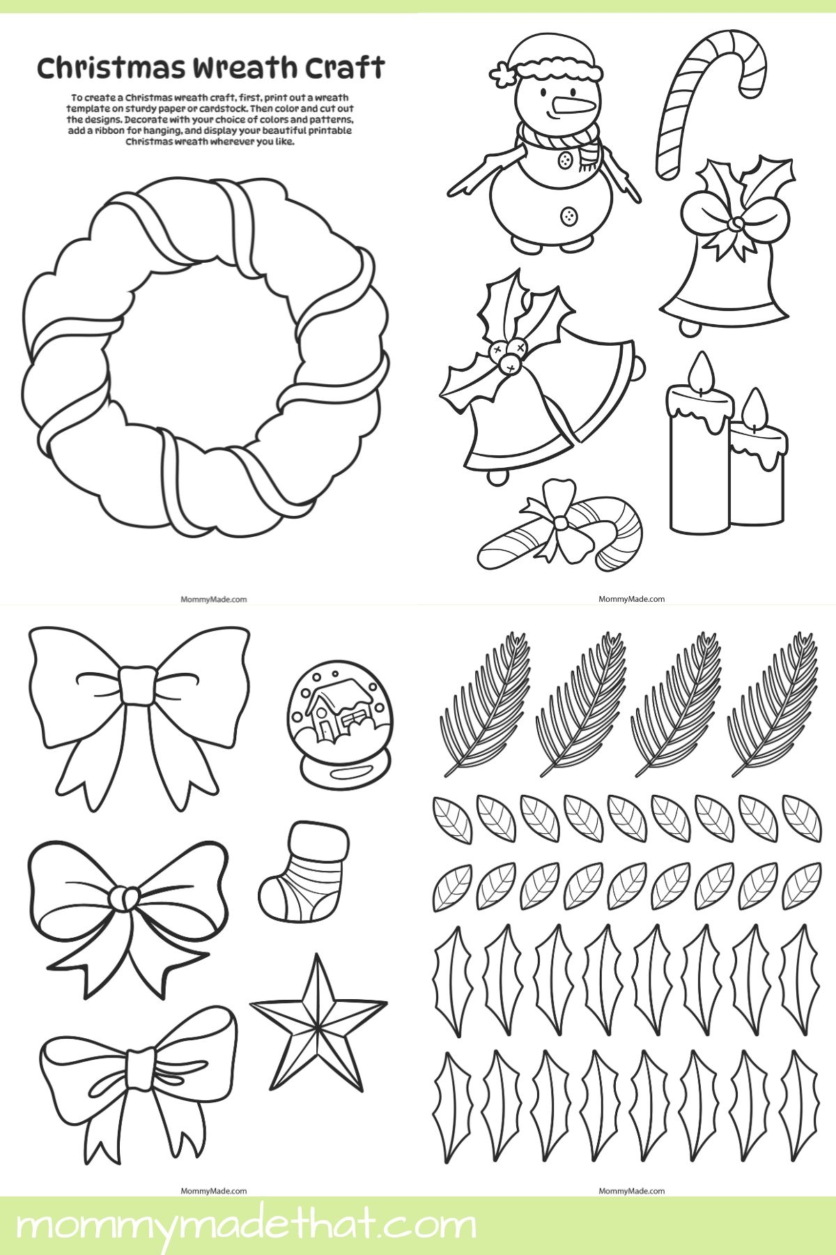 printable wreath template