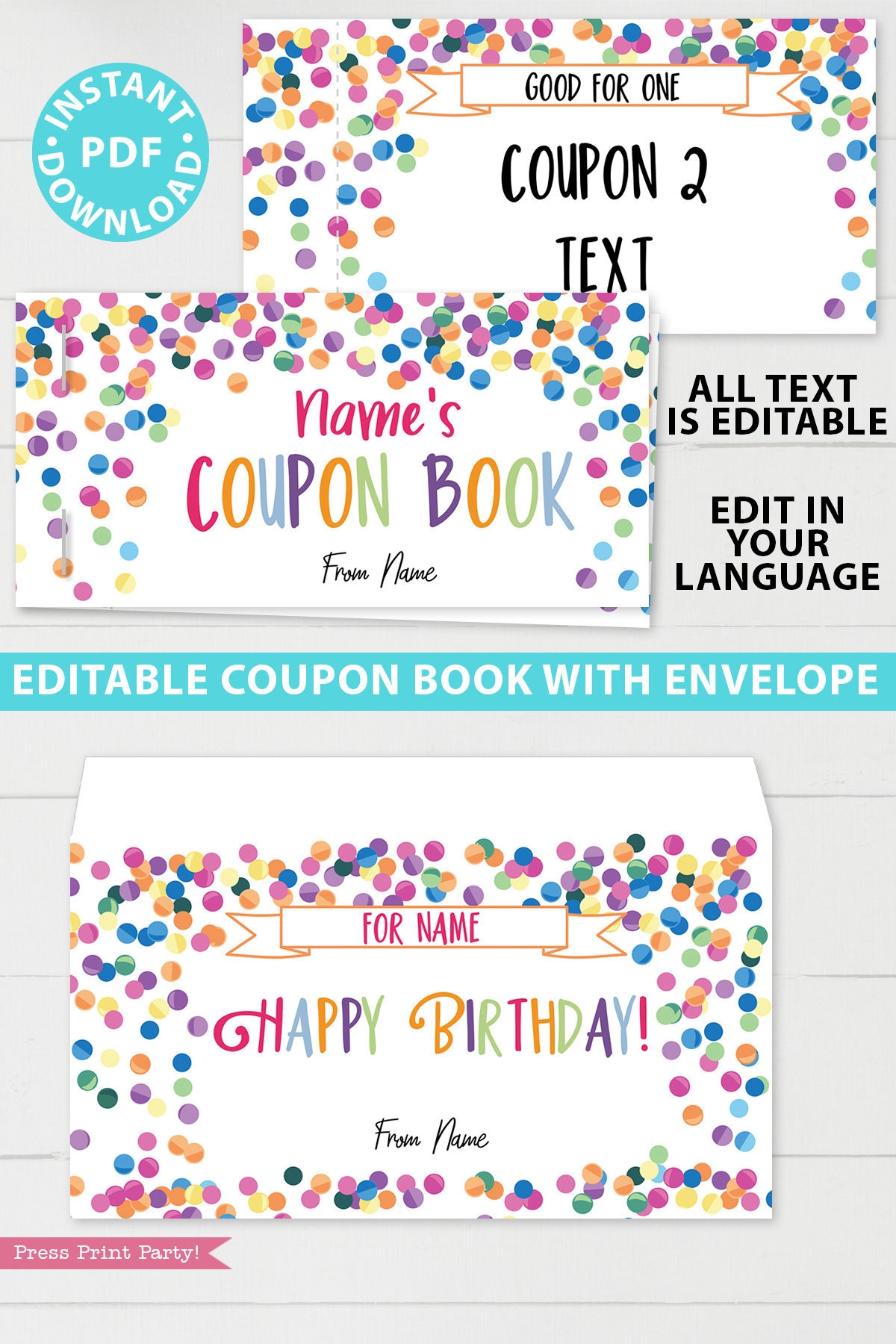 Printable Coupon Book Template DIY Birthday Coupons Book Custom Gift Idea Confetti Editable Blank Coupon Book For Kids INSTANT DOWNLOAD Etsy Printable Coupon Book Template DIY Birthday Coupons Book Custom Gift Idea Confetti Editable Blank Coupon Book For Kids INSTANT DOWNLOAD Etsy