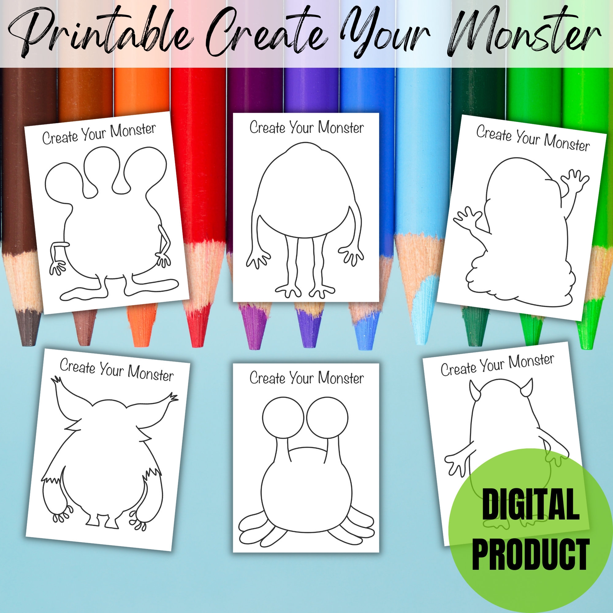 monster template printable