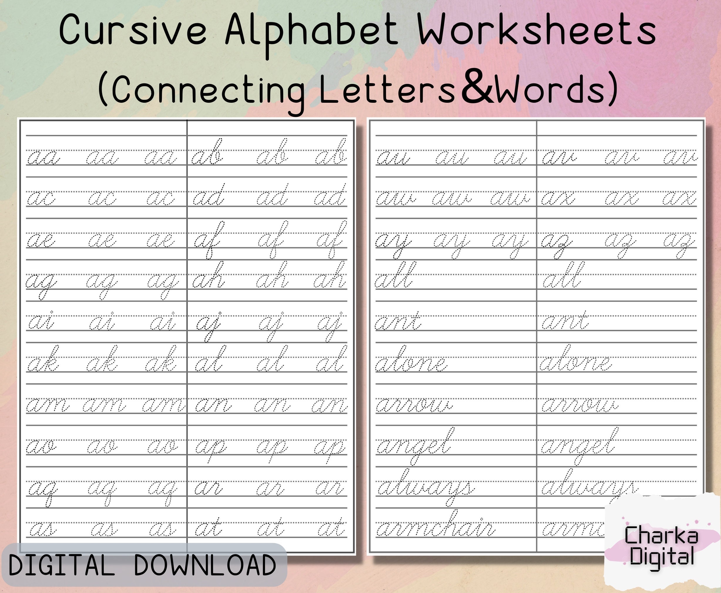 printable cursive worksheets