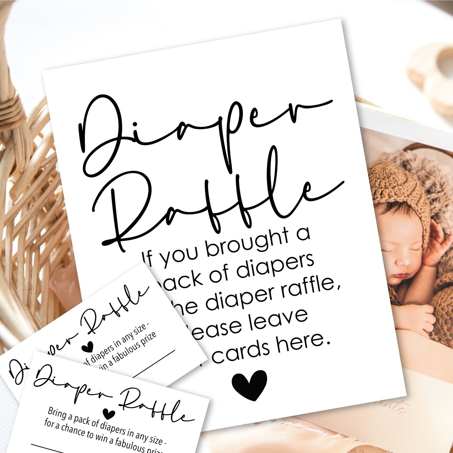 diaper raffle sign free printable
