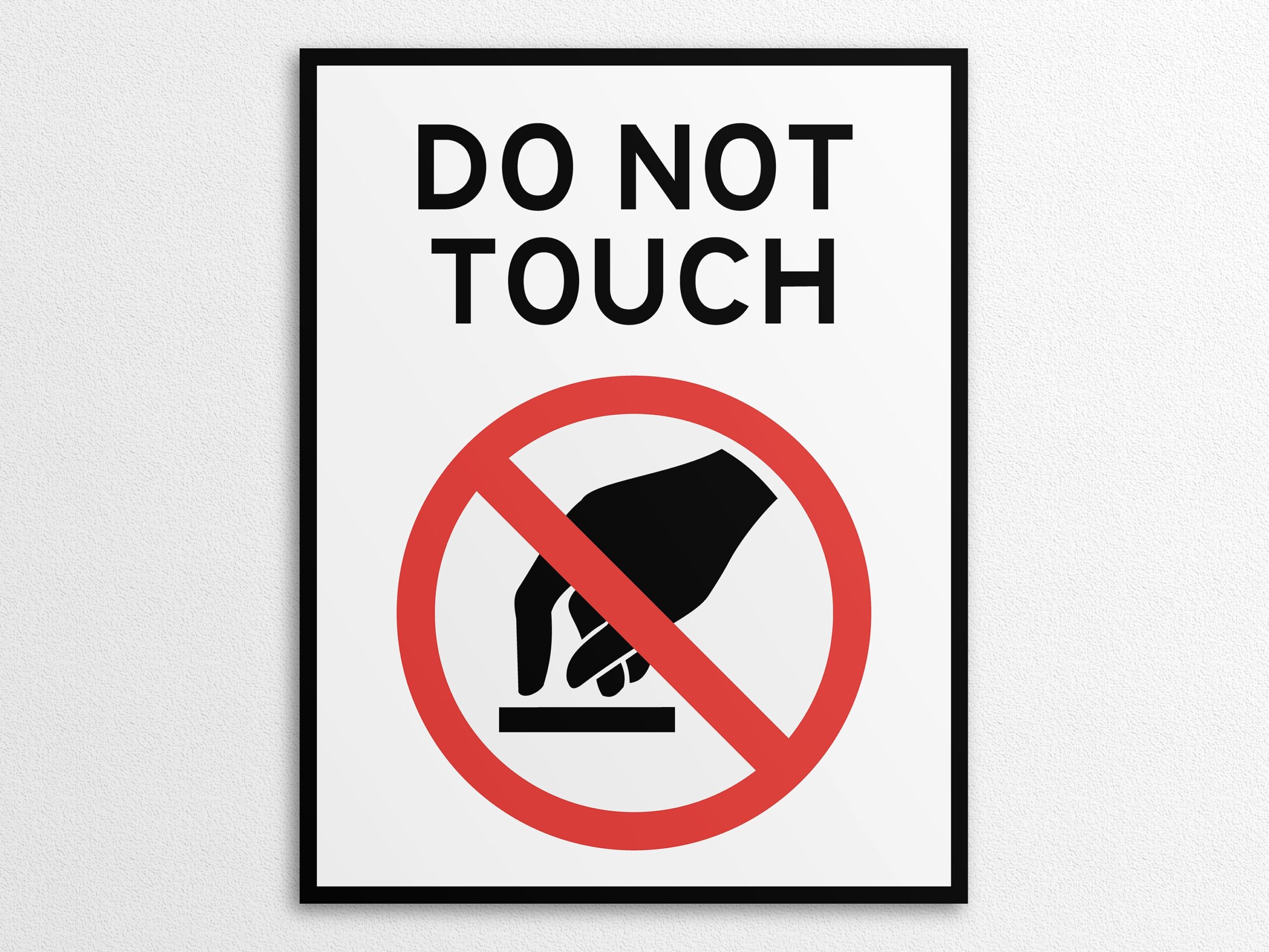 Printable Do Not Touch Sign In US Letter And A4 Sizes Instant Download PDF Etsy
