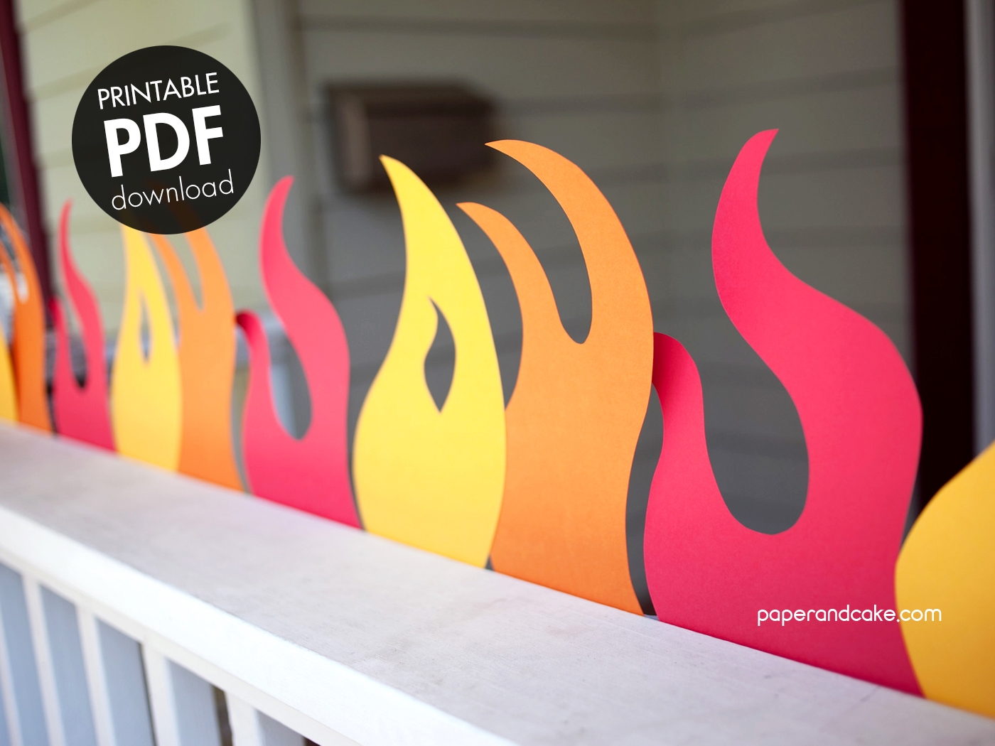 printable flames template