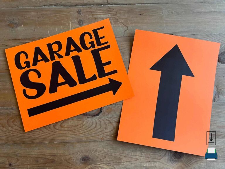 Printable Garage Sale Signs Garage Sale Signs You Can Print At Home Printable Signs Garage Sale Printables Instant Download Etsy