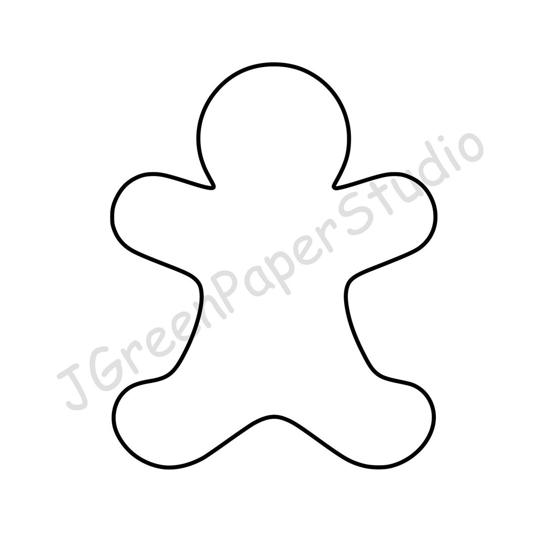 large printable gingerbread man template