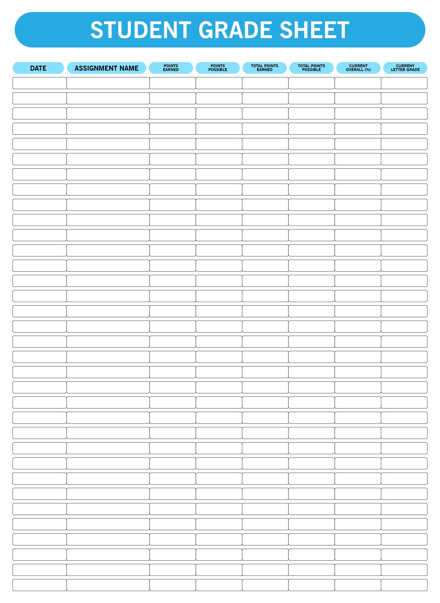 Printable Grading Sheet Www lx iriss uk