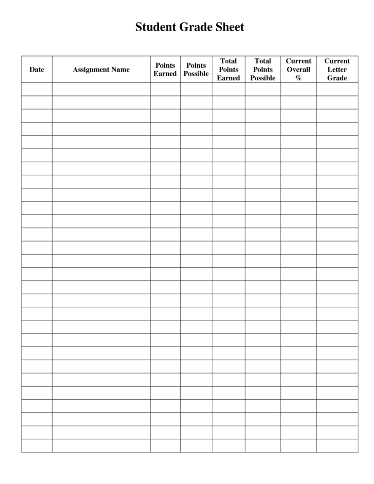 Printable Grading Sheet Www lx iriss uk