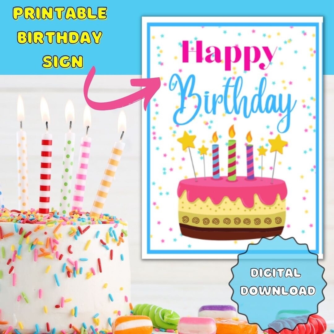 printable happy birthday signs