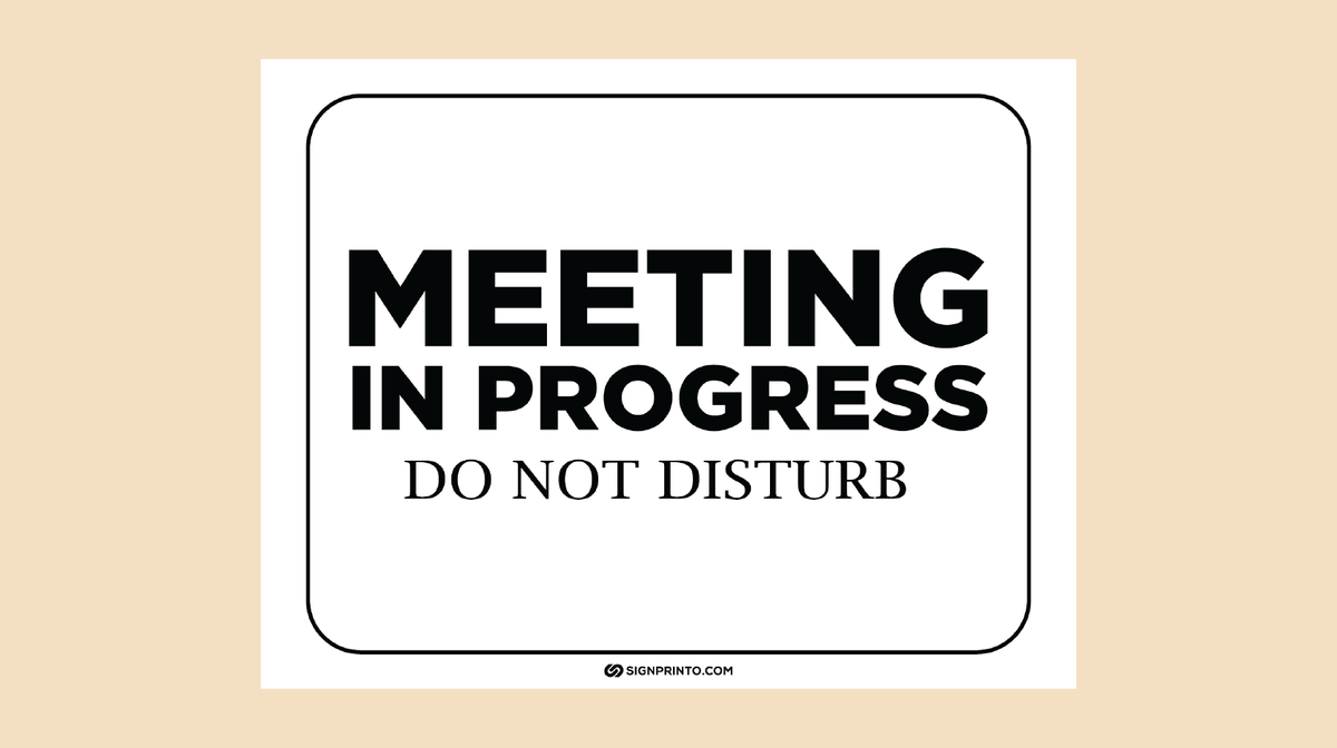 in a meeting sign printable