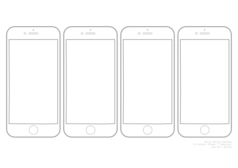 Printable IPhone 7 Templates 1 Images Behance