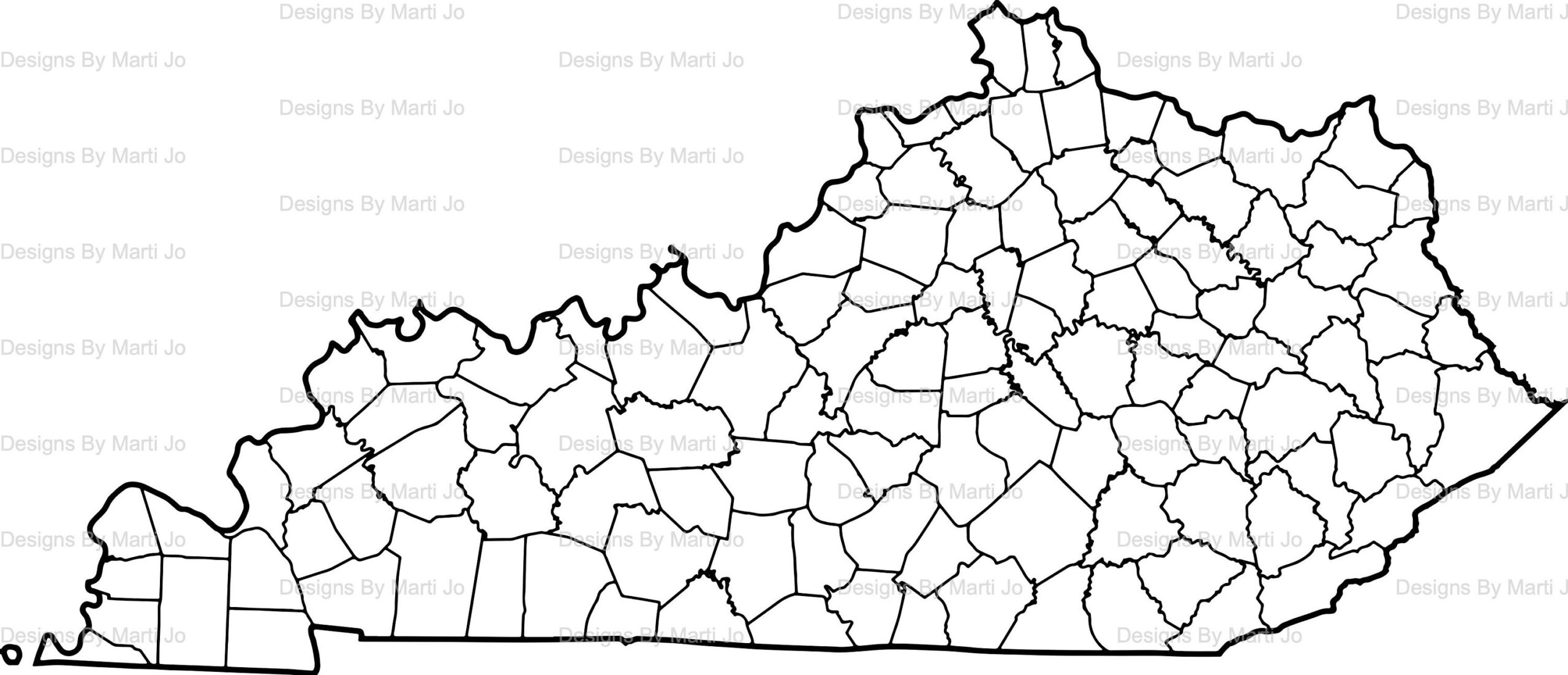 Printable Kentucky Map Printable KY County Map Digital Download PDF MAP12 Etsy Norway