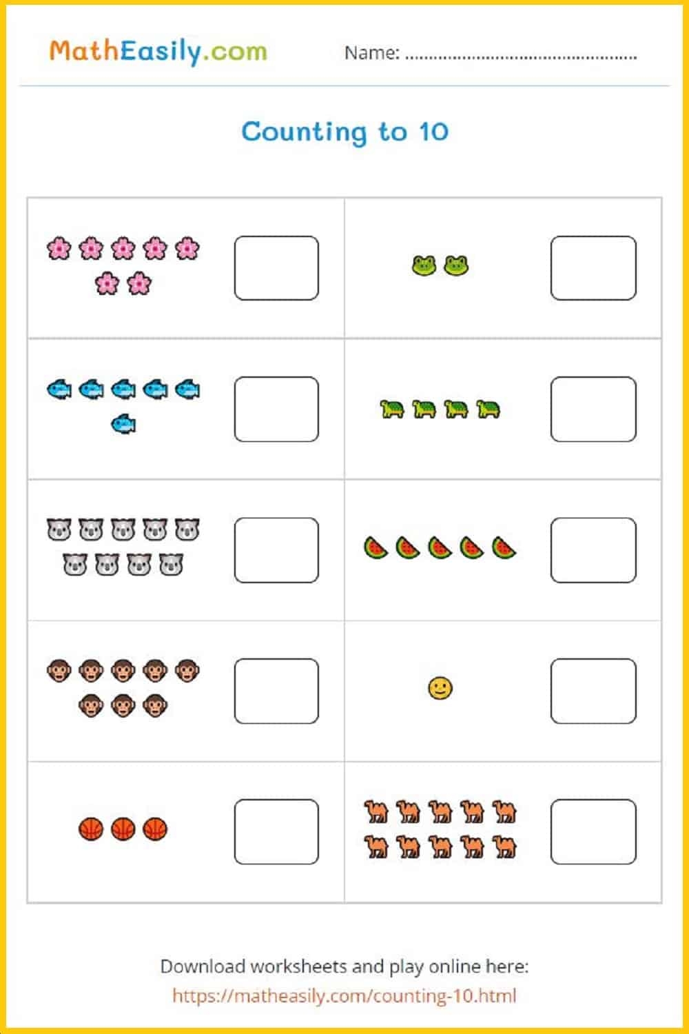 free printable preschool worksheets math