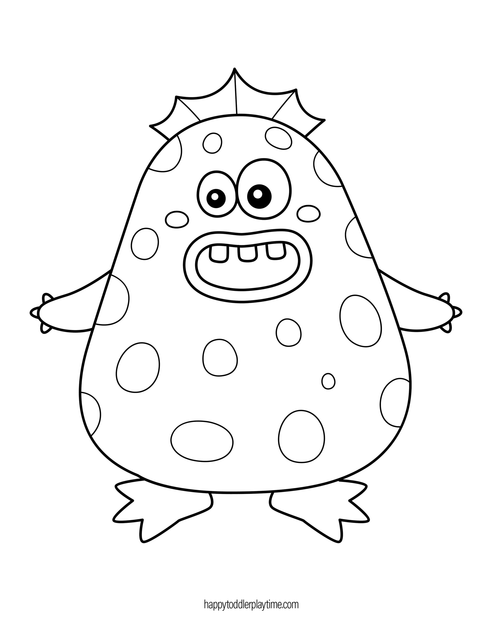 Printable Monster Templates For Kids Activities And Crafts Happy Toddler Playtime