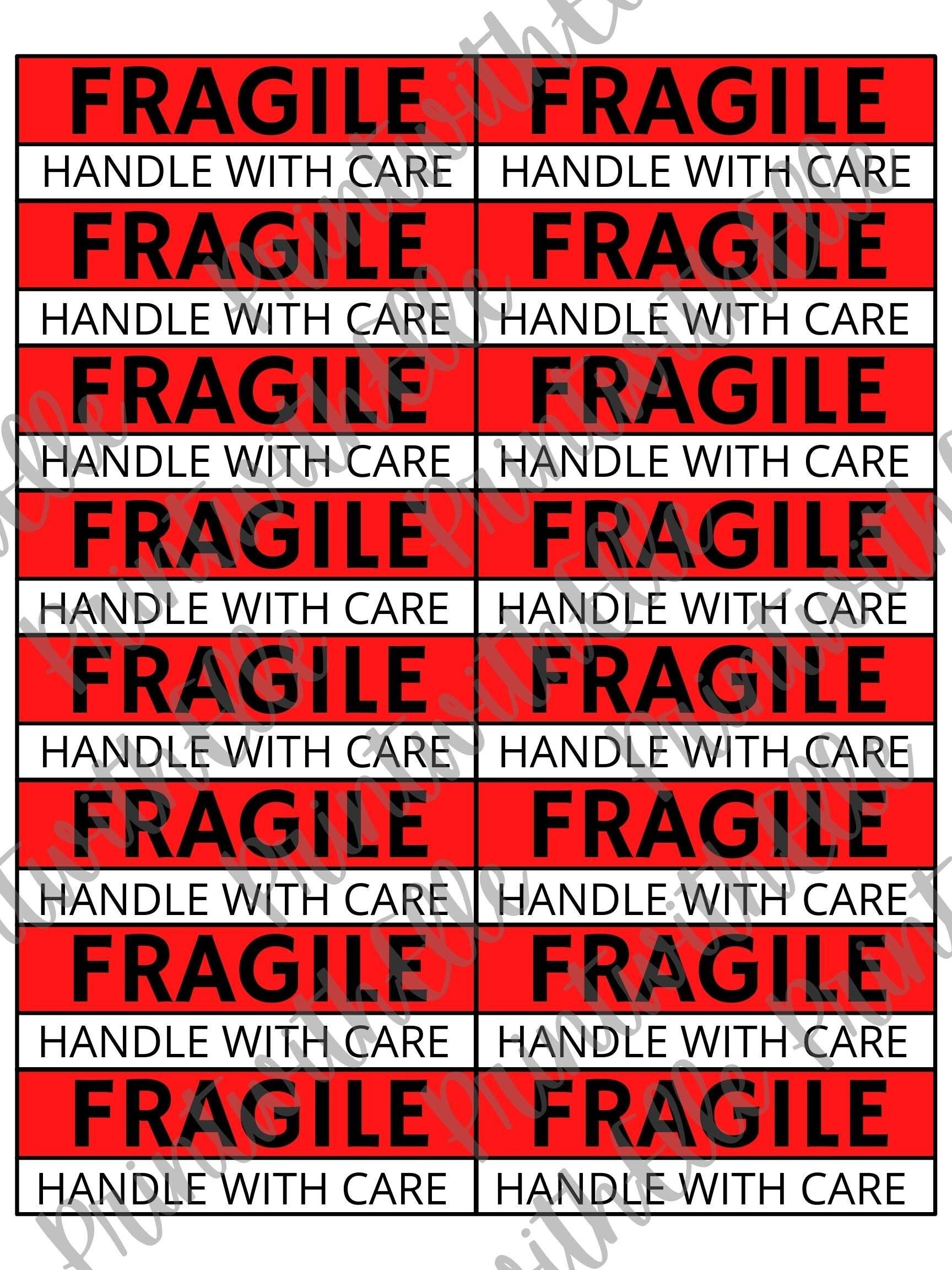 Printable Moving Labels fragile Handle With Care For Use On Moving Boxes Or Shipping Boxes Etsy