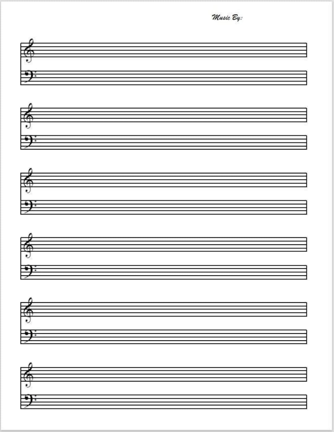 music sheet blank printable