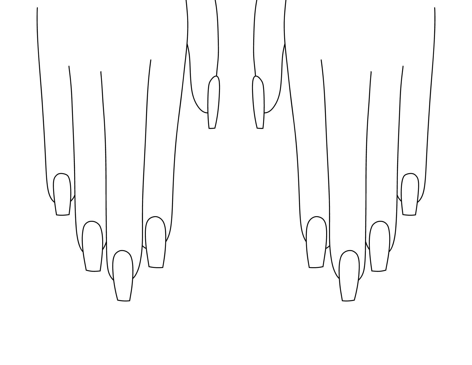 printable hand template with nails