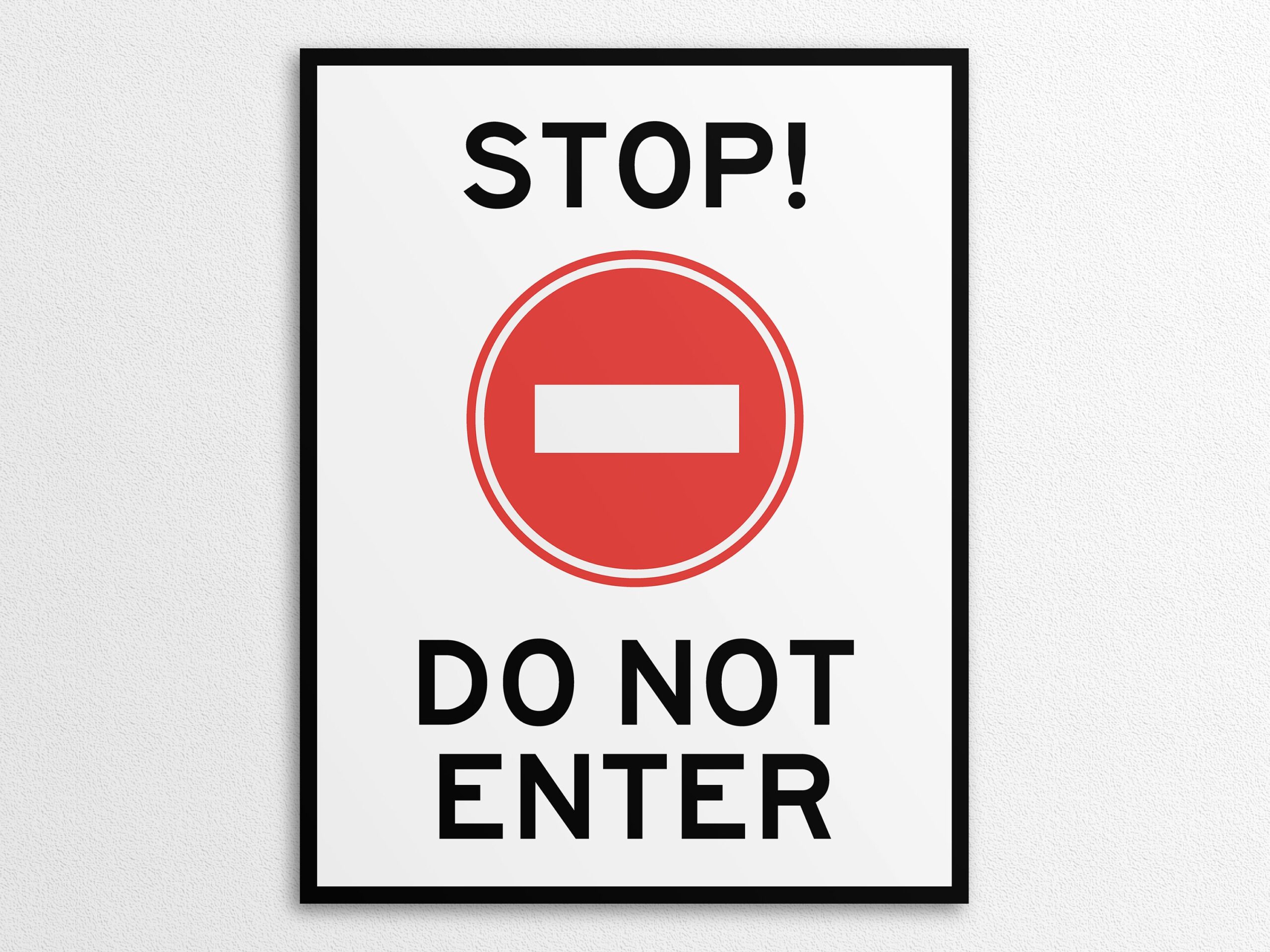 Printable No Not Enter Signs In US Letter And A4 Sizes Instant Download PDF Etsy Israel
