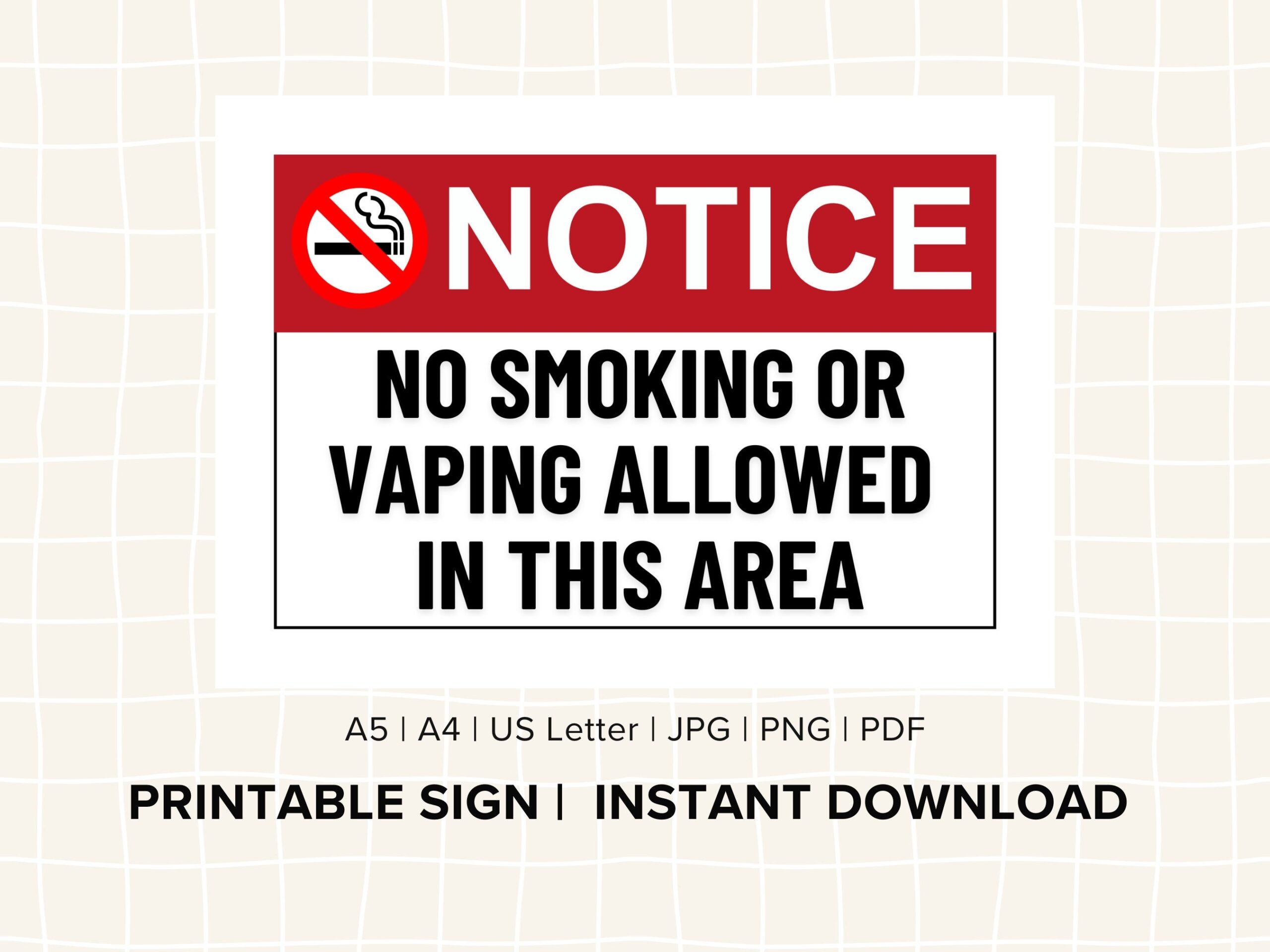 printable no smoking signs