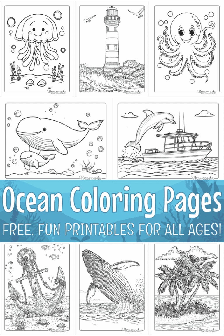 Printable Ocean Coloring Pages free PDFs