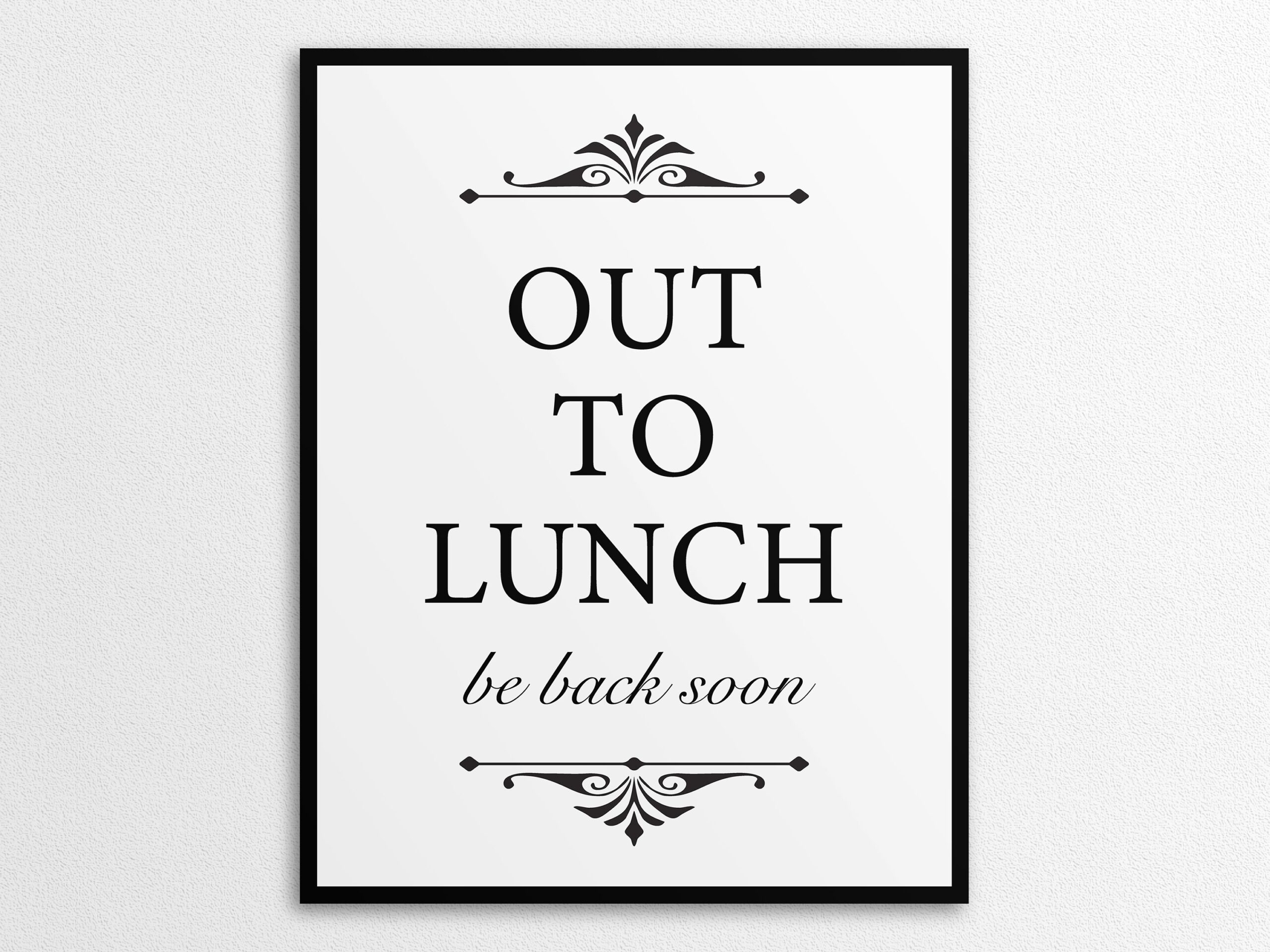 Printable Out To Lunch Sign In US Letter And A4 Sizes Instant Download PNG PDF Etsy